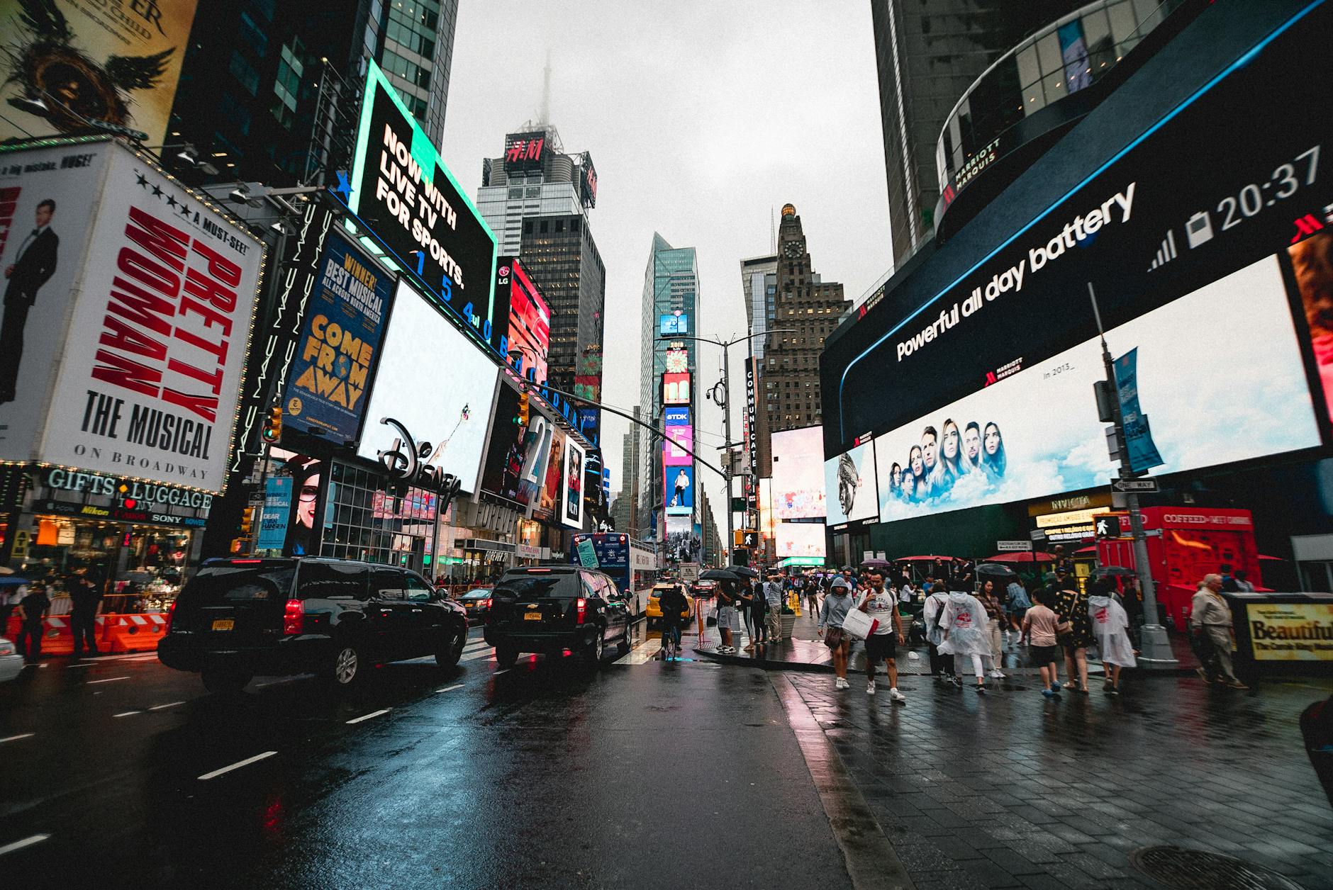people at times square new york